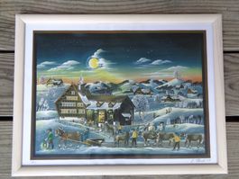 APPENZELLER LITHO ERICH STAUB BAUERNMALEREI NAIV