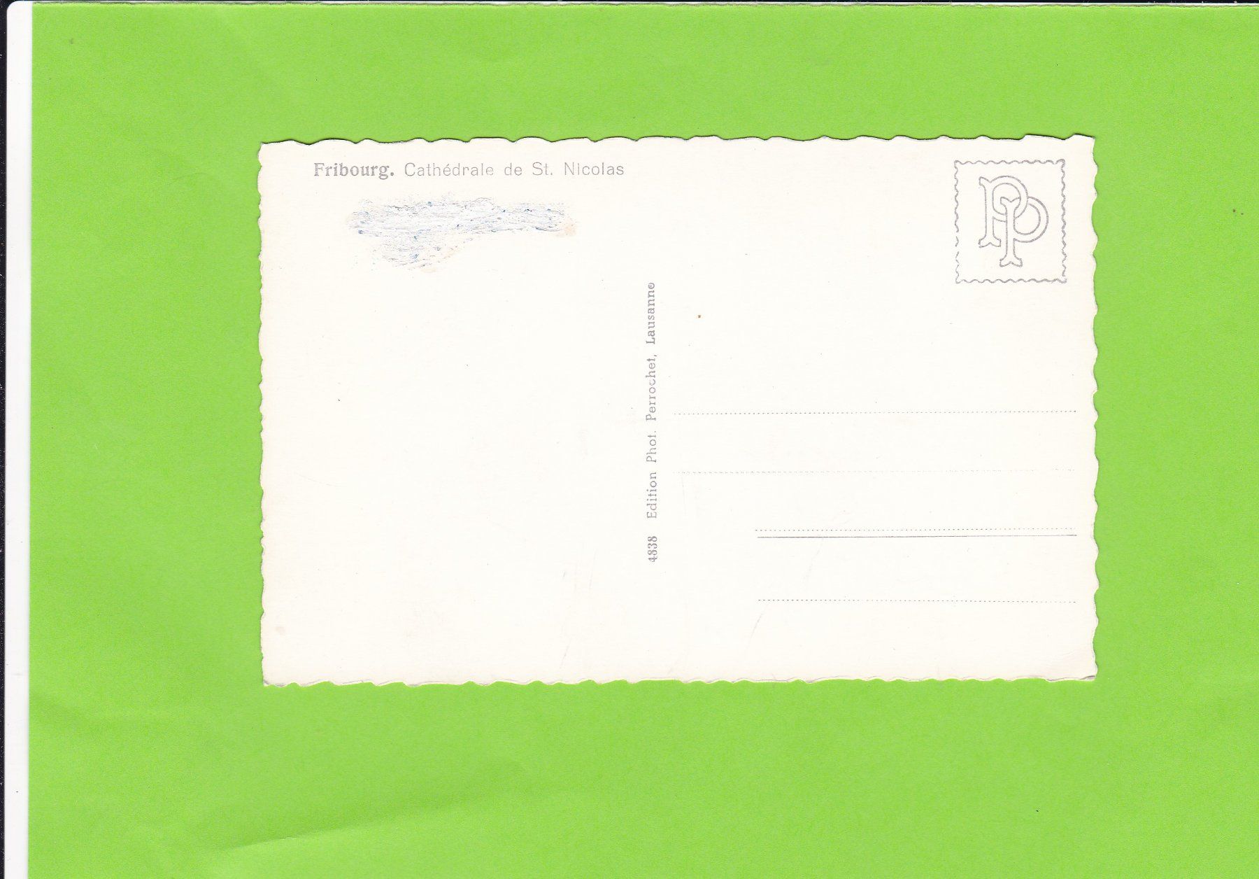 Cartoline postali: Fribourg. Cathédrale – Usato da St. Peterzell venduto da neckertal 1