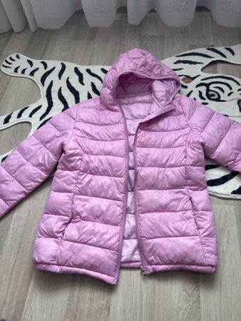 Rosa Übergangsjacke mit Kapuze,Grösse 156