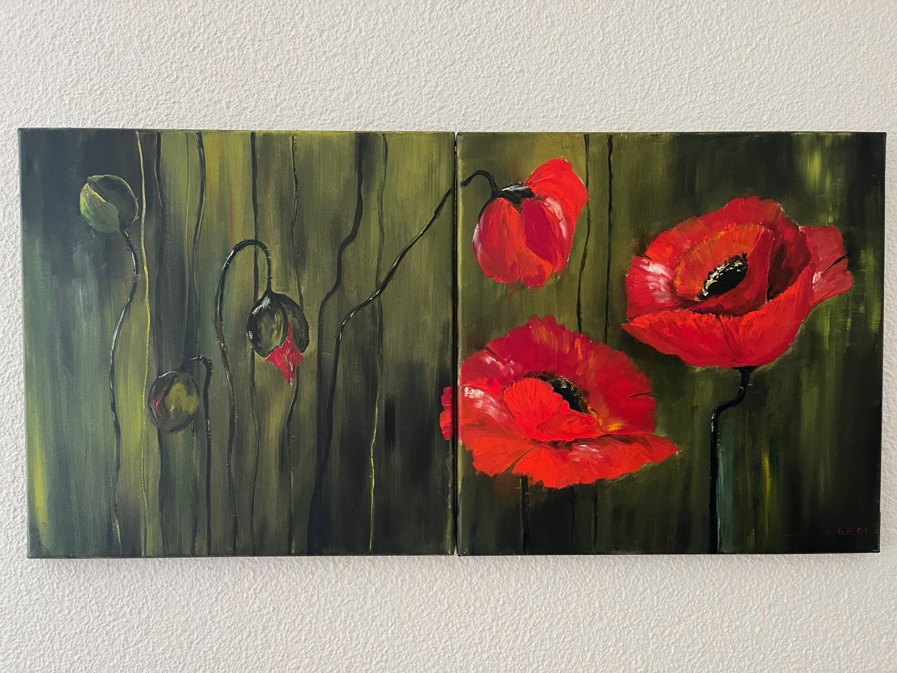 Gemälde: Oelbild Moonblumen – Gebraucht aus Schattdorf von CaLeLaLy