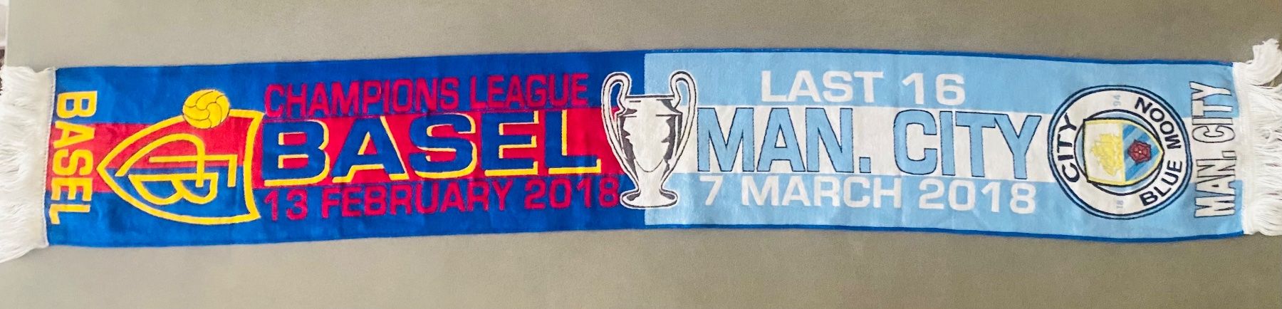 FC Basel Foulard & Sciarpe: FC Basel vs. Man City Schal – Usato da Basel venduto da OffPitchCollective
