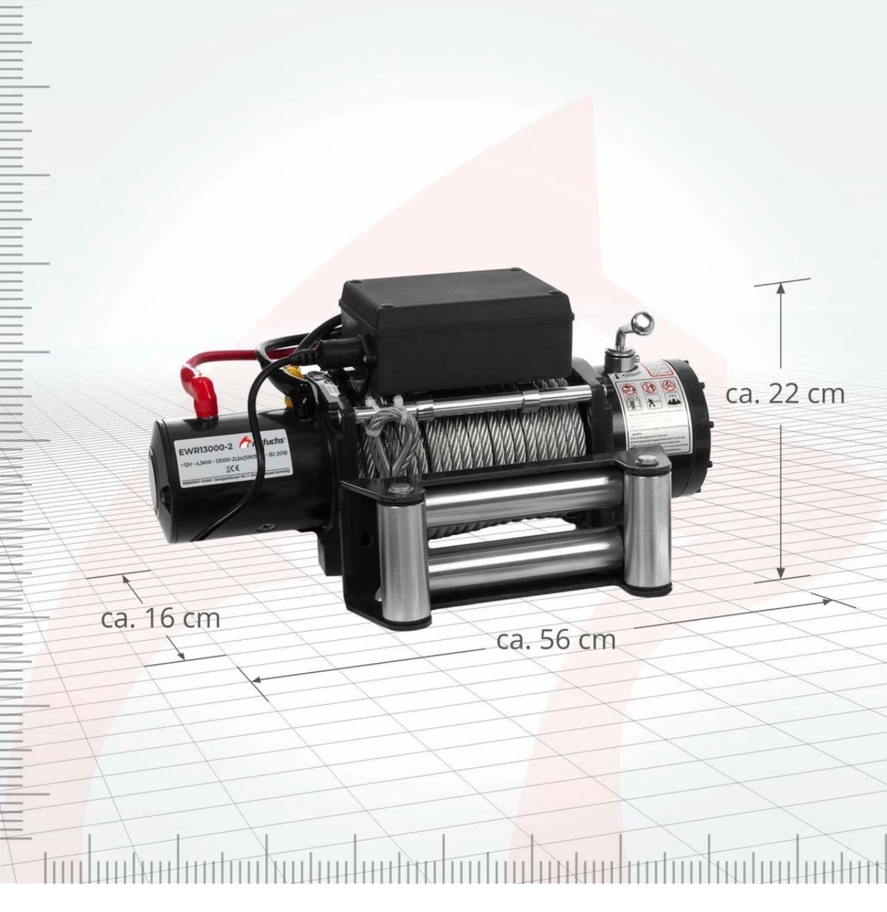 Altro per stoccaggio & trasporto: Rotfuchs EWR13000 Seilwinde 12V 5900kg – Nuovo e nell'imballaggio originale da Amriswil venduto da JaJa-Express 4