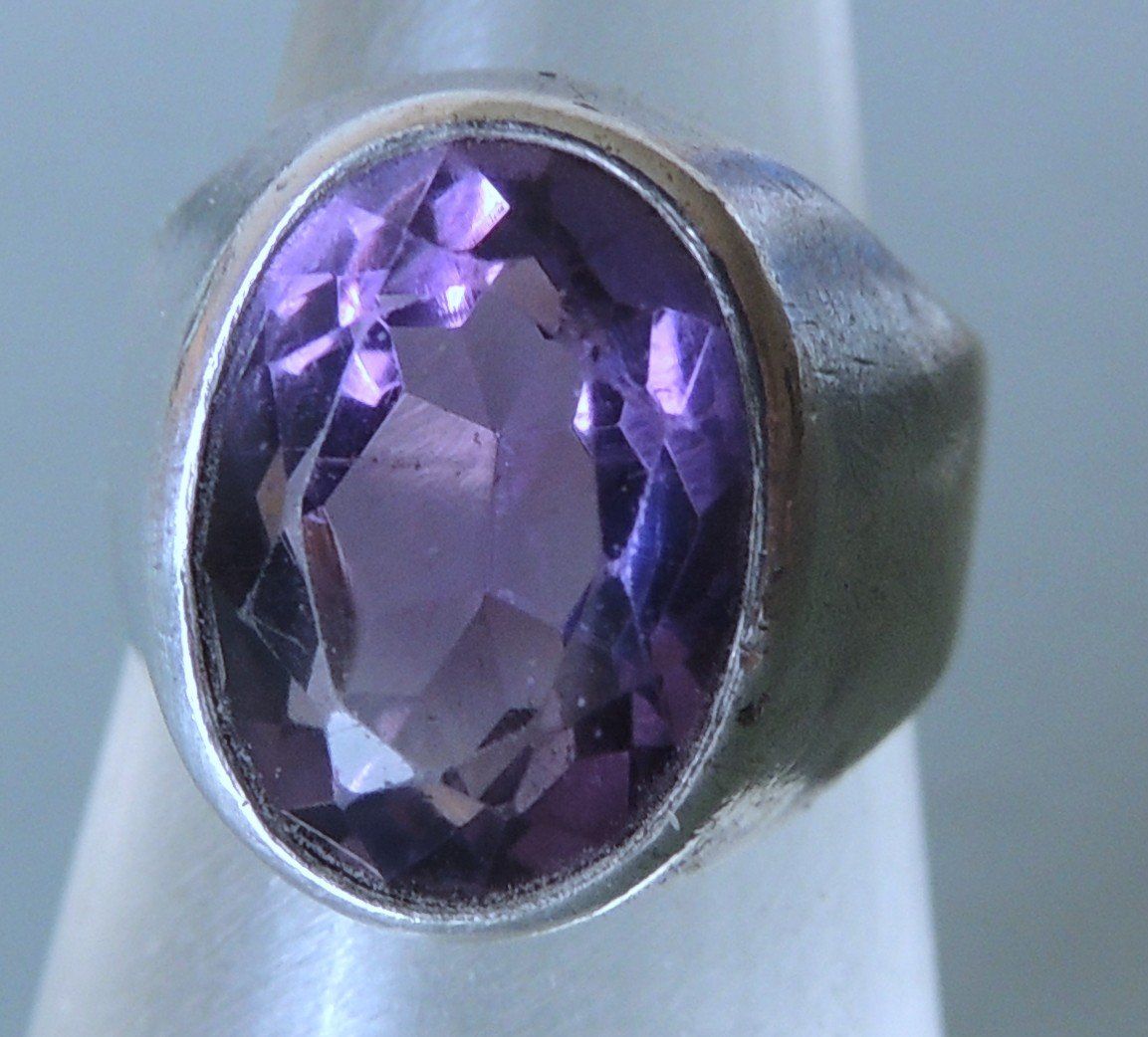 Anelli: Amethyst Silber 925 Fingerring Gr. 48 – Usato da Waldenburg venduto da schaller707 1