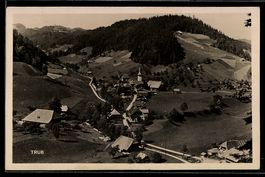 Trub, Ortsansicht mit Kirche und umliege