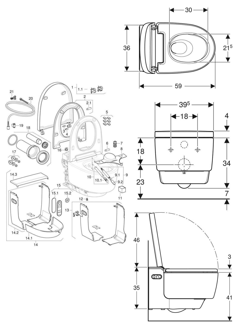 Geberit WC: Geberit AquaClean Mera Classic WC weiss – Neu und originalverpackt aus Bottighofen von zaap 5