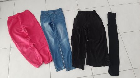 K..52 R B) Kleider Set Hosen Set inkl Strumpfhose 134 / 140