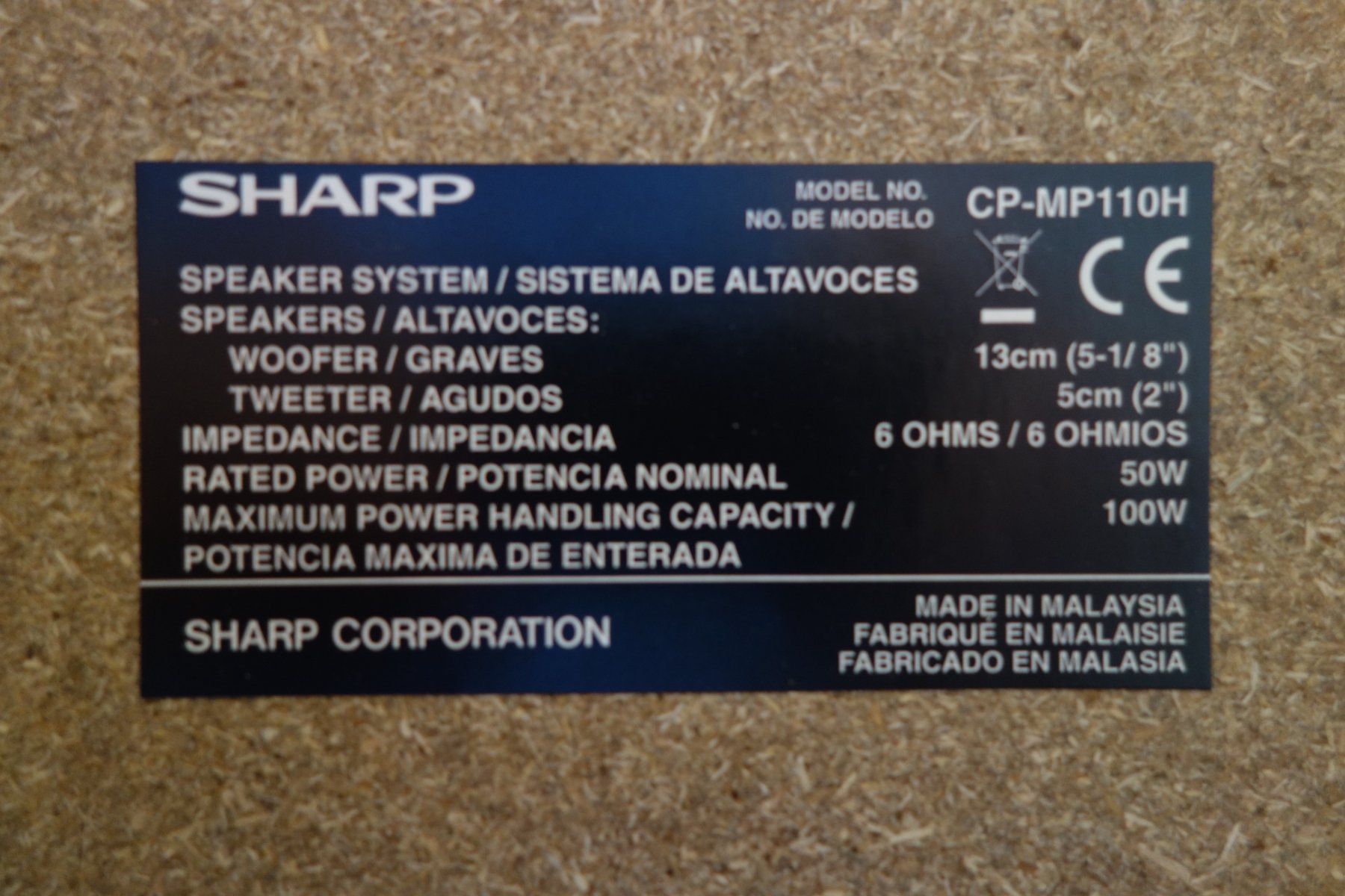 Sharp Lautsprecher: Lautsprecher Sharp 2 Stk. – Gebraucht aus Stein AG von 8wow7 1
