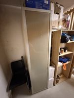 Tall Storage Cabinet with Frosted Glass Door