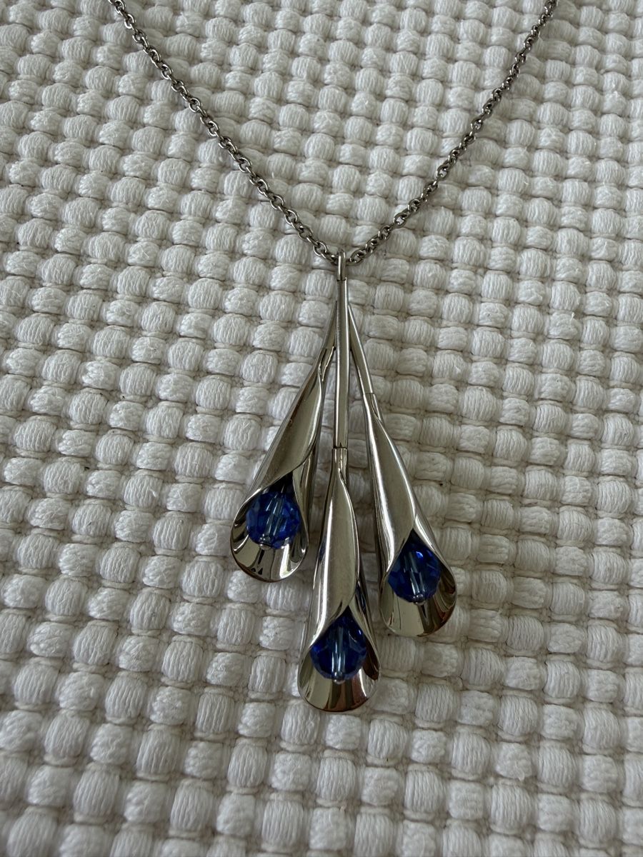 Ketten: Collier avec pendentif Swatch à cristaux bleus – Neu (gemäss Beschreibung) aus Porrentruy von Aussie25 2