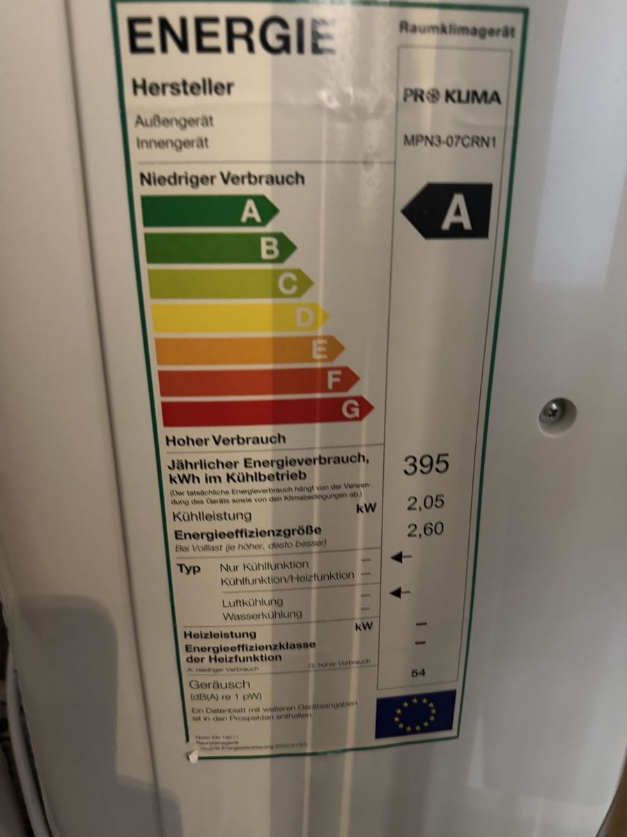Klimageräte: mobile Klimaanlage Pro Klima 7000BTU  – Gebraucht aus BADEN von Sprinz 1