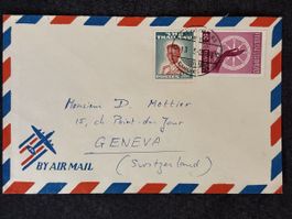 Enveloppe Air Mail Thaïlande vers Suisse