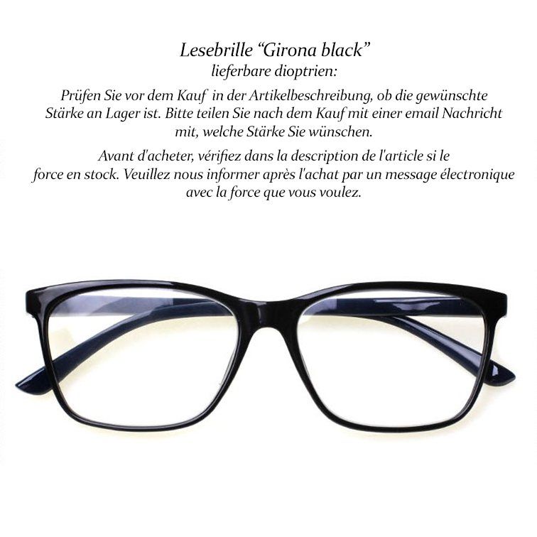 Brillen & Gläser: Lesebrille Girona black +0.5 +1.25 +1.75 – Neu und originalverpackt aus Pfäffikon SZ von ANNAPURNA8091