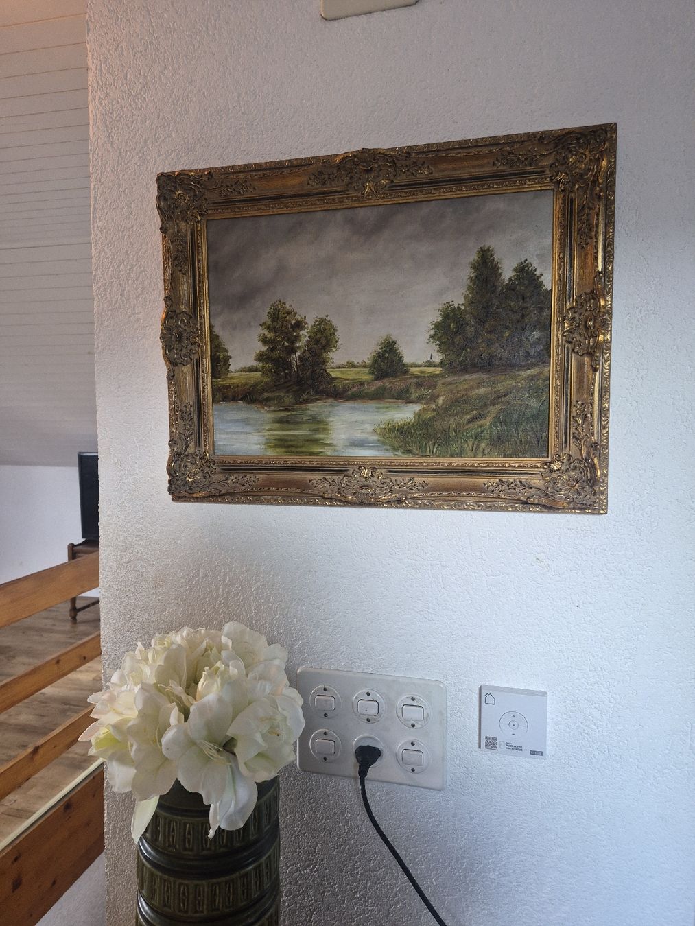 Tableaux: Gemälde Landschaft mit Fluss und Bäumen, verg. Rahmen – D'occasion à Frauenfeld par mel_2gqy 4