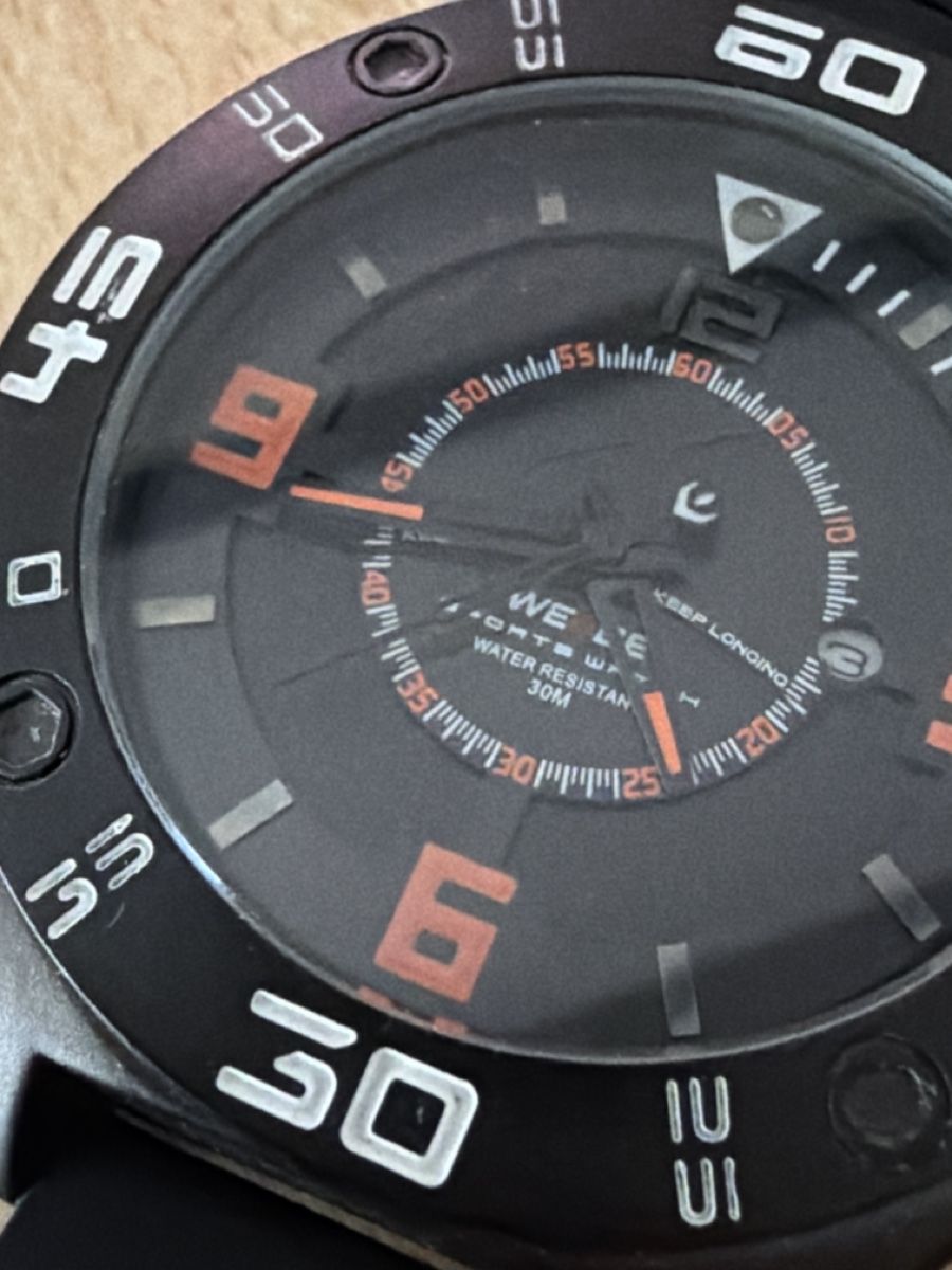 Orologi: WEIDE Herren Uhr schwarz neu mit Etikett – Nuovo e nell'imballaggio originale da Unterkulm venduto da Onefrog 2