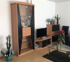 Wohnwand (280cm) mit beleuchteter Vitrine