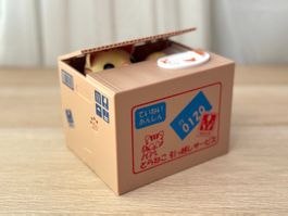 Tire-lire - Chat dans un carton - Tora Neko
