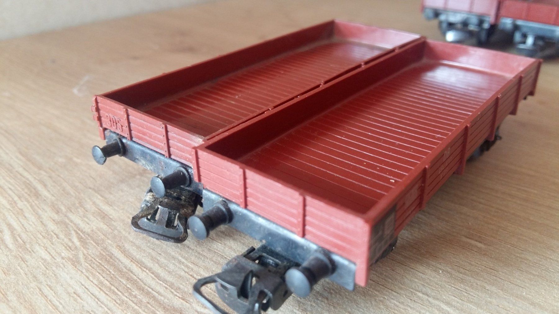 Märklin Modelleisenbahnen: HO, AC, Märklin, DB 4 wagons à rebords bas – Gebraucht aus Grand-Lancy von LFW 4
