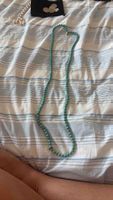 Collier de perles bleues longueur 70 cm neuf