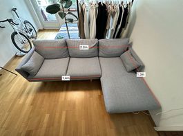 Gray sofa in L shape
