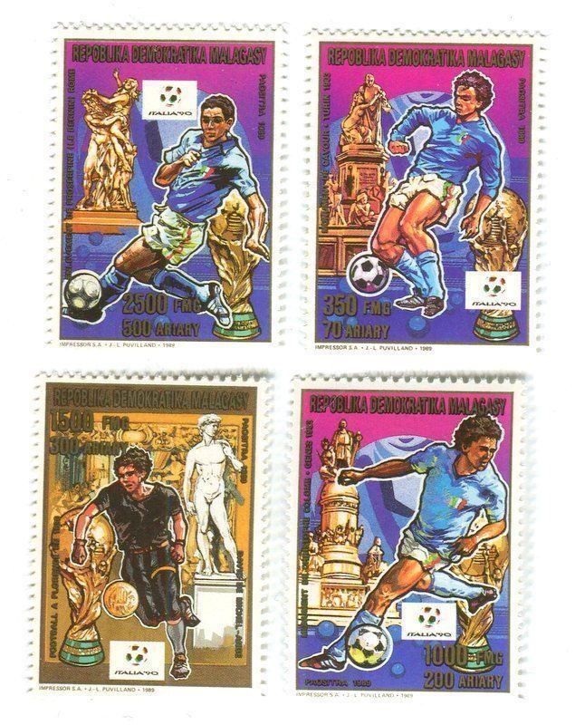 Tutti i francobolli: Briefmarken "Fussball". Madagaskar – Nuovo e nell'imballaggio originale da Basel venduto da Butsch5