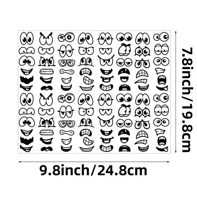 Sticker: Comic Augen / Mund Sticker - selbstklebend - Basteln – Nuovo e nell'imballaggio originale da Frenkendorf venduto da jazzplatten 1