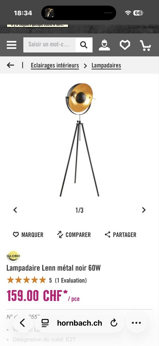Lampen: Lampe sur pied – Gebraucht aus vevey von inf_m6tq 1
