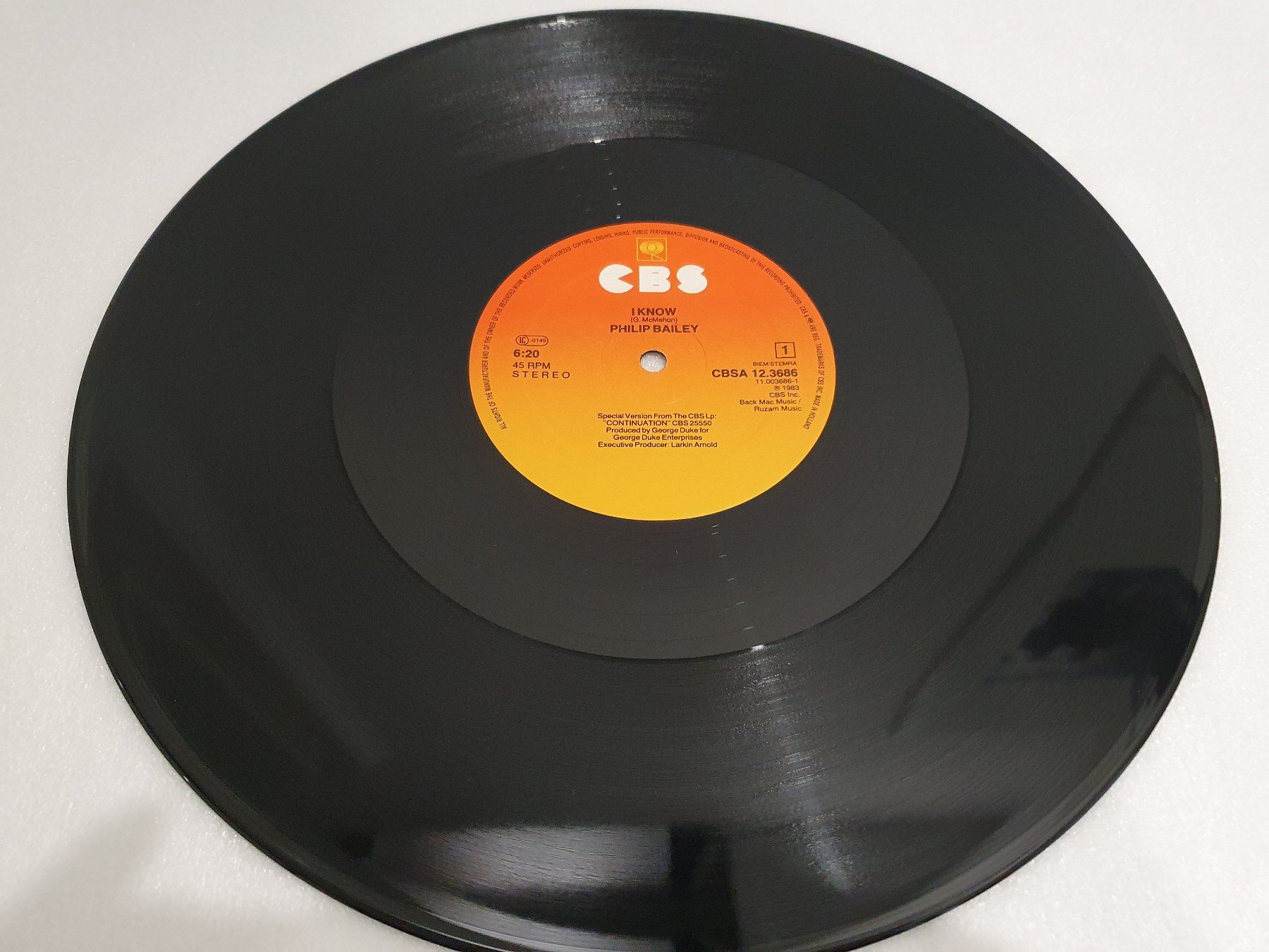 Dischi in vinile: Philip Bailey – I Know (Single, Disco) – Usato da Uster venduto da Vinyl-Leidenschaft 3