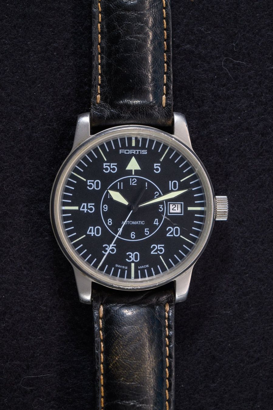 Fortis Uhren: FORTIS Classic Pilot Automatic Date Referenz 593.10.46 – Gebraucht aus Zürich von An-Fu