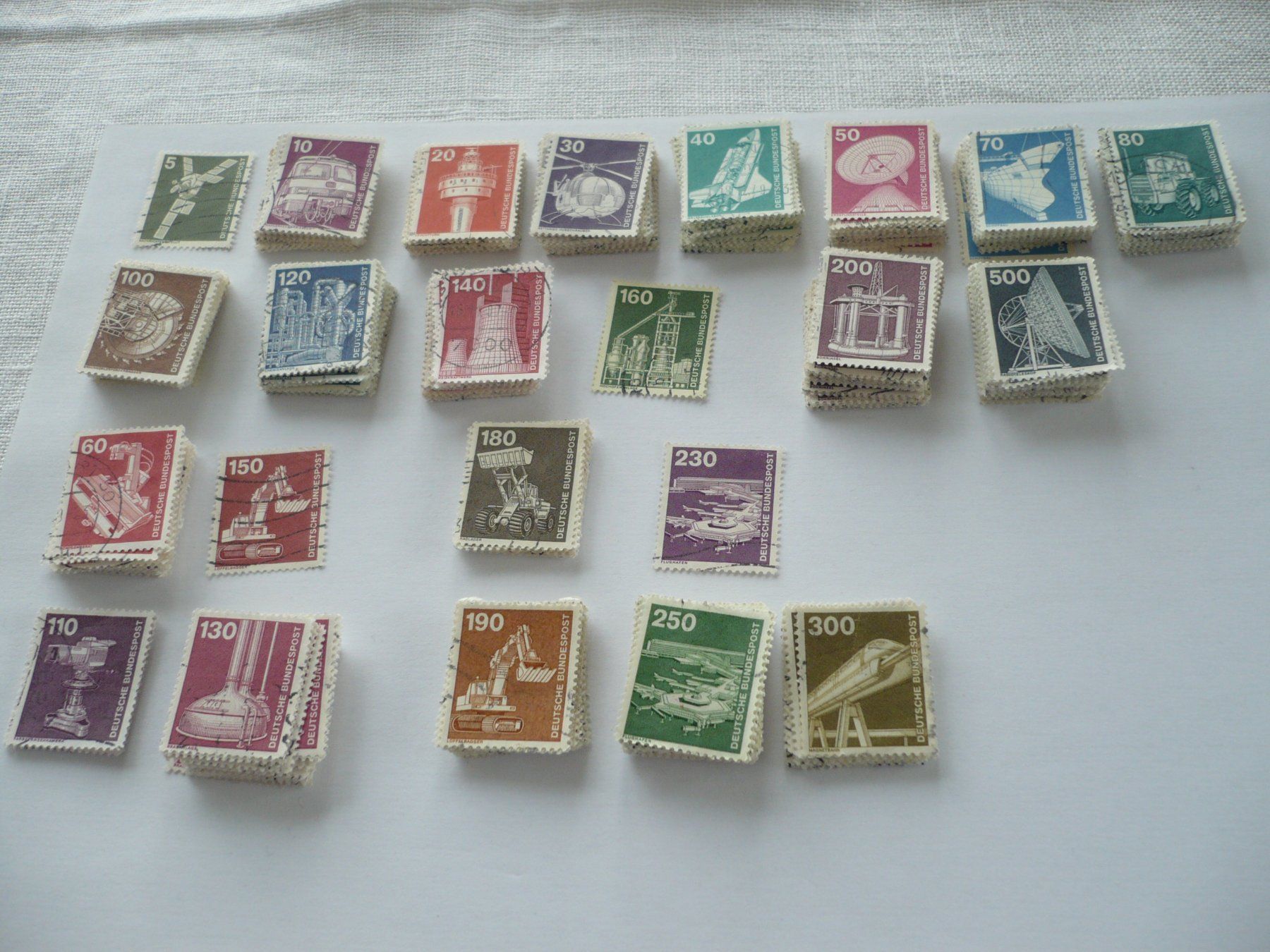Tutti i francobolli: BRD 1975-1982 "Industrie & Technik I bis III" ca. 550 Doubl. – Usato da Zürich venduto da saltandpepper008