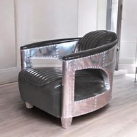 Fauteuil Aviateur "Chuck" Cuir Noir