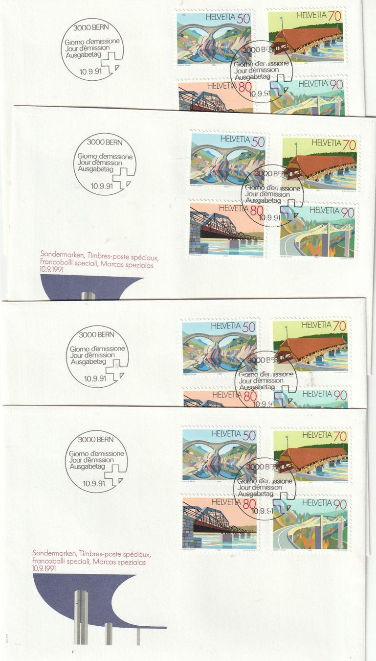 Alle Briefmarken: Kleines Briefmarken Lot 1991 – Gebraucht aus Rupperswil von Ema10 4