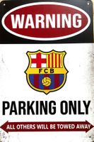 FC Barcelona Parking Only Blechschild Englisch Camp Nou