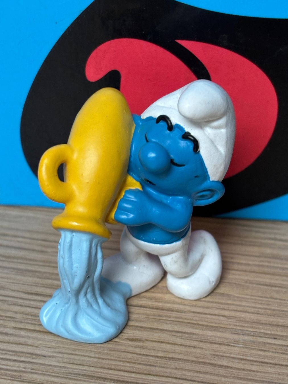 Schleich Statuette: Schlumpf, Sternzeichen Wassermann – Usato da Lyss venduto da Duckszone