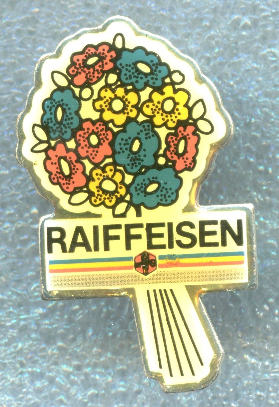 Plaketten & Abzeichen: RAIFFEISEN  Bank  Blumenstrauss – Gebraucht aus Winterthur von Sammleroase