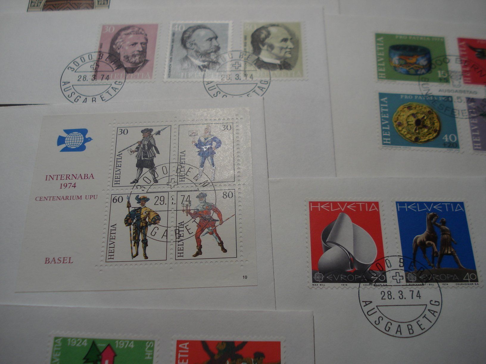 Alle Briefmarken: Set 1974, FDC 10 Belege – Gebraucht aus Niederwil AG von morostahu