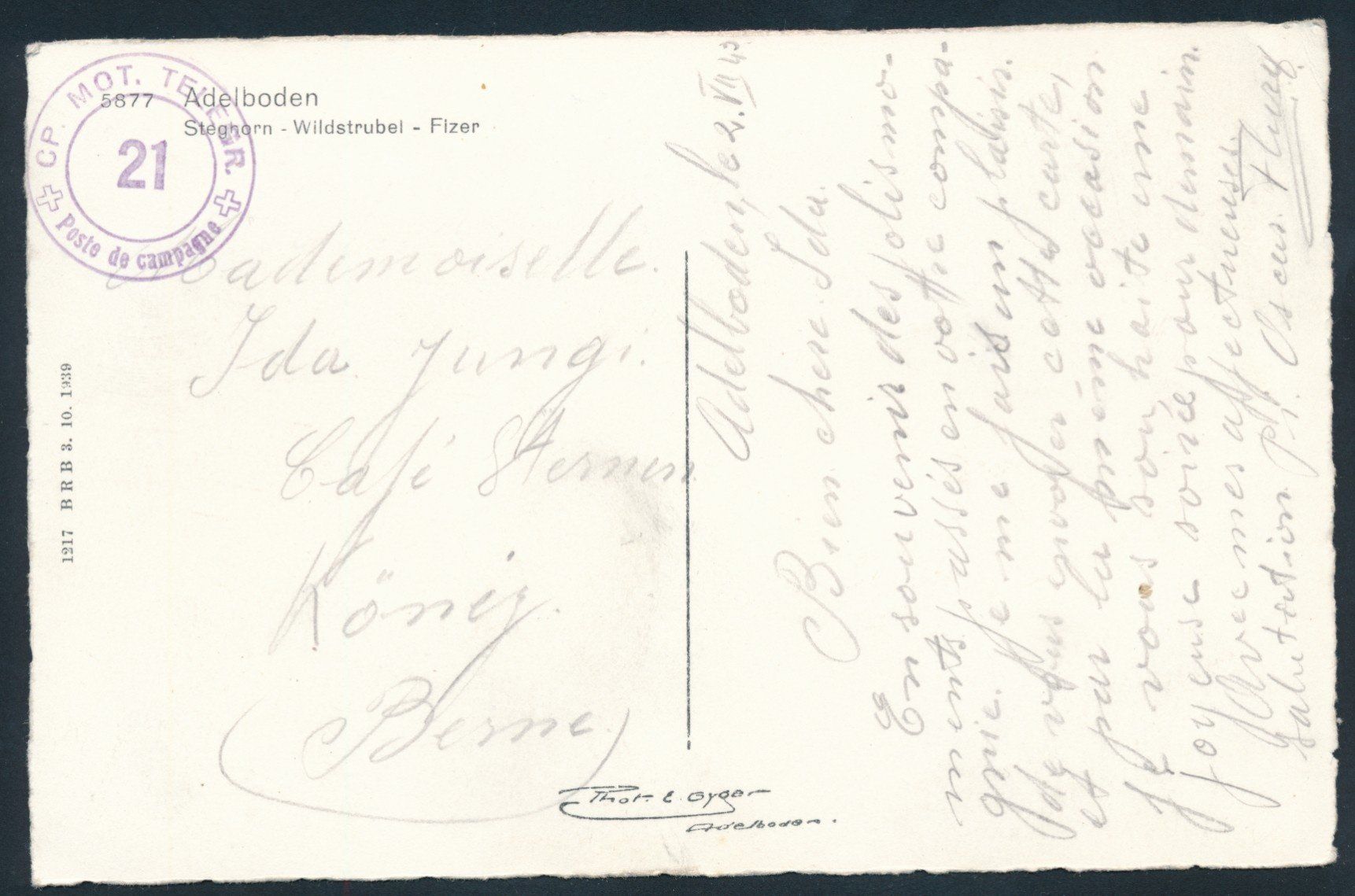 Cartoline postali: AK: Adelboden – Usato da Bonau venduto da Profila3 1