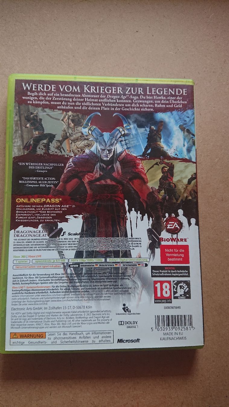 Giochi: Dragon Age II Xbox 360 – Usato da Chur venduto da FreakofRarity 1