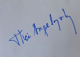 Theo Angelopoulos (1935-2012) Regisseur - Autogramm