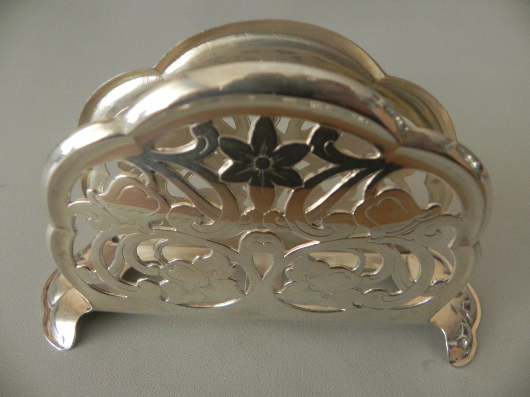 Sonstiges Geschirr & Gläser: Vintage Serviettenhalter Florale 835S Silber – Gebraucht aus Minusio von Lory64 2
