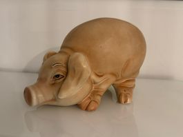 Vintage Sparschwein aus Keramik, Glücksschwein, riesig TOP!