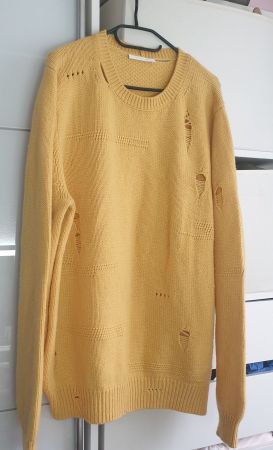 Helmut Lang schöner Pullover mit Yakhaar und Kaschmir Gr. L