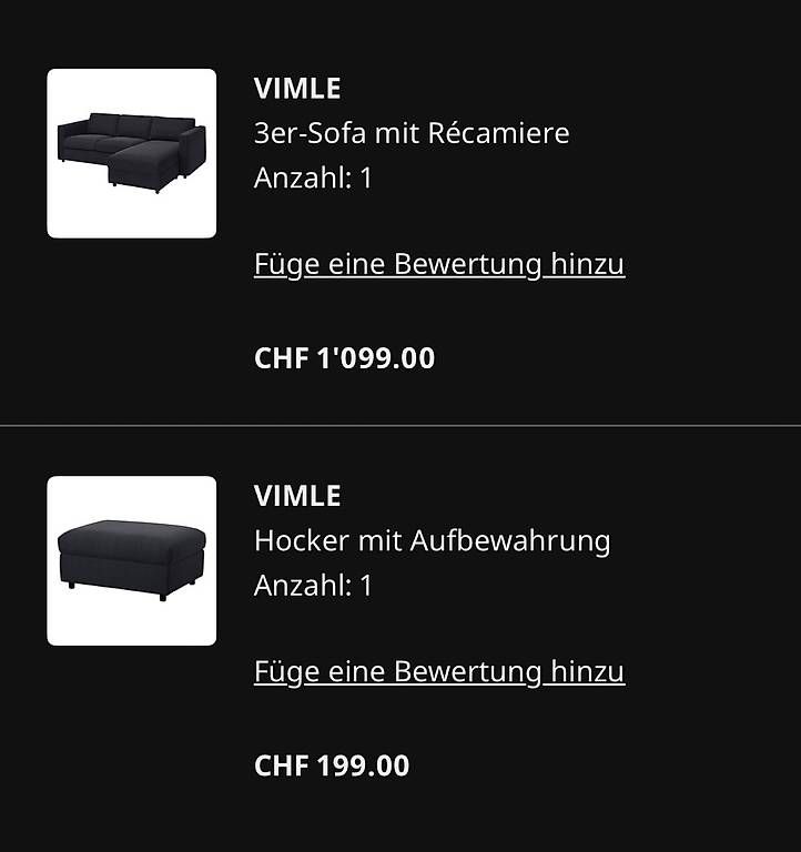 Sofas: IKEA VIMLE Sofa mit Recamière & Hocker  – Gebraucht aus Brütten von ann_m5d2 4