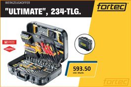 fortec Werkzeugkoffer ULTIMATE, 234-teilig - NEU