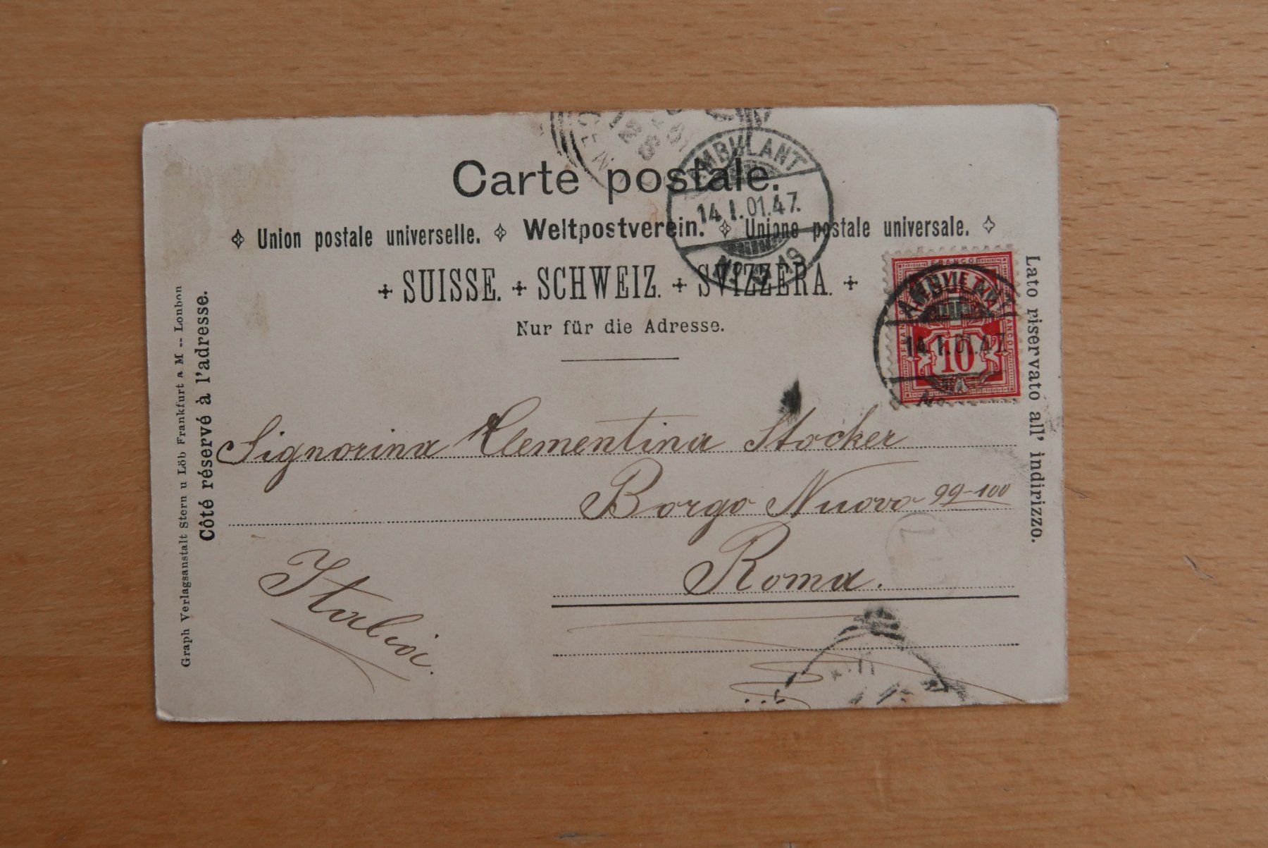 Ansichtskarten: Gruss aus Luzern 1901 – Gebraucht aus Rotkreuz von nigal 1