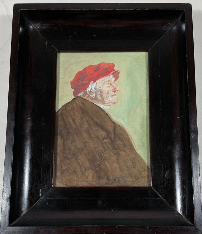 Dessin Original Hans Thoma (1839-1924) – Vache Et Oie, Crayon, Allemagne