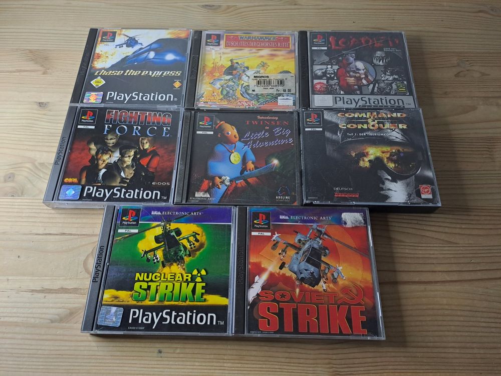 8 PS1 Games: Warhammer Loaded Nuclear Soviet Strike + ... (Gebraucht ...
