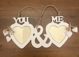 Deko Herz-Bilderrahmen "You & Me" 