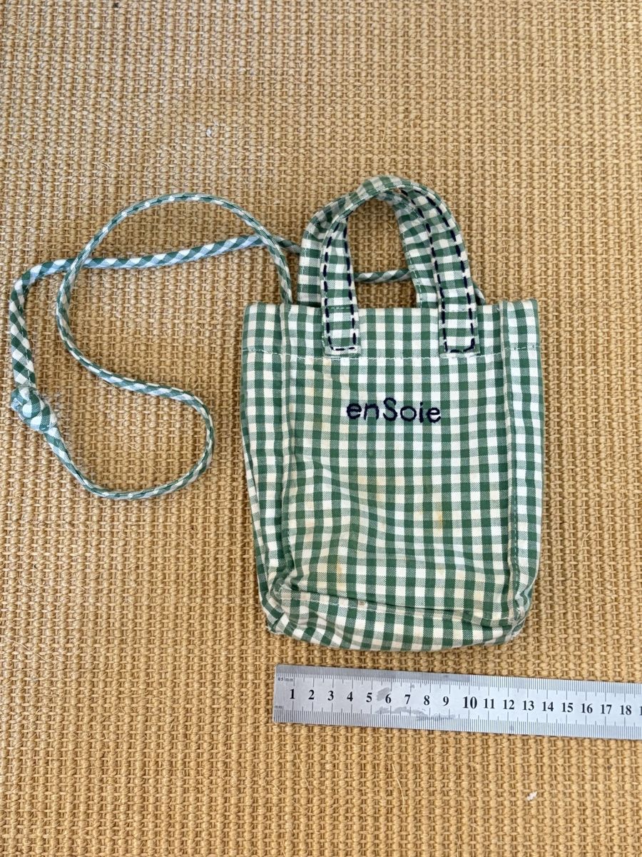 Ensoie Taschen: Ensoie Micro Cabas Bag Vichy green – Gebraucht aus Zürich von fischersfritzli 5