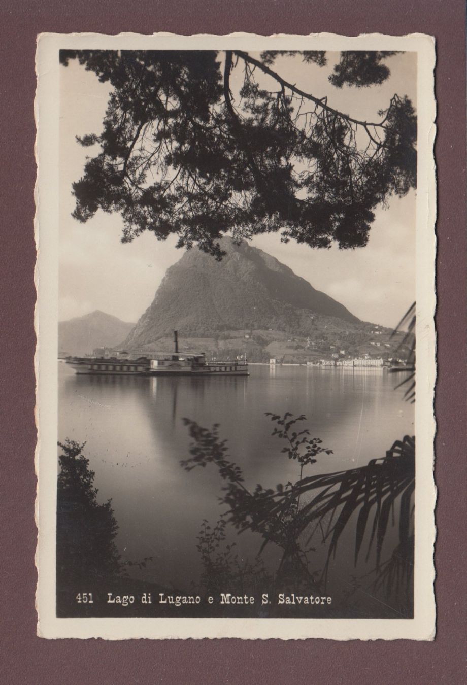 Cartoline postali: NAVE - Monte S. SALVATORE - 1932 – Usato da Pully venduto da nicecards