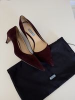 Prada Escarpin en velours bordeaux (Taille-40IT)